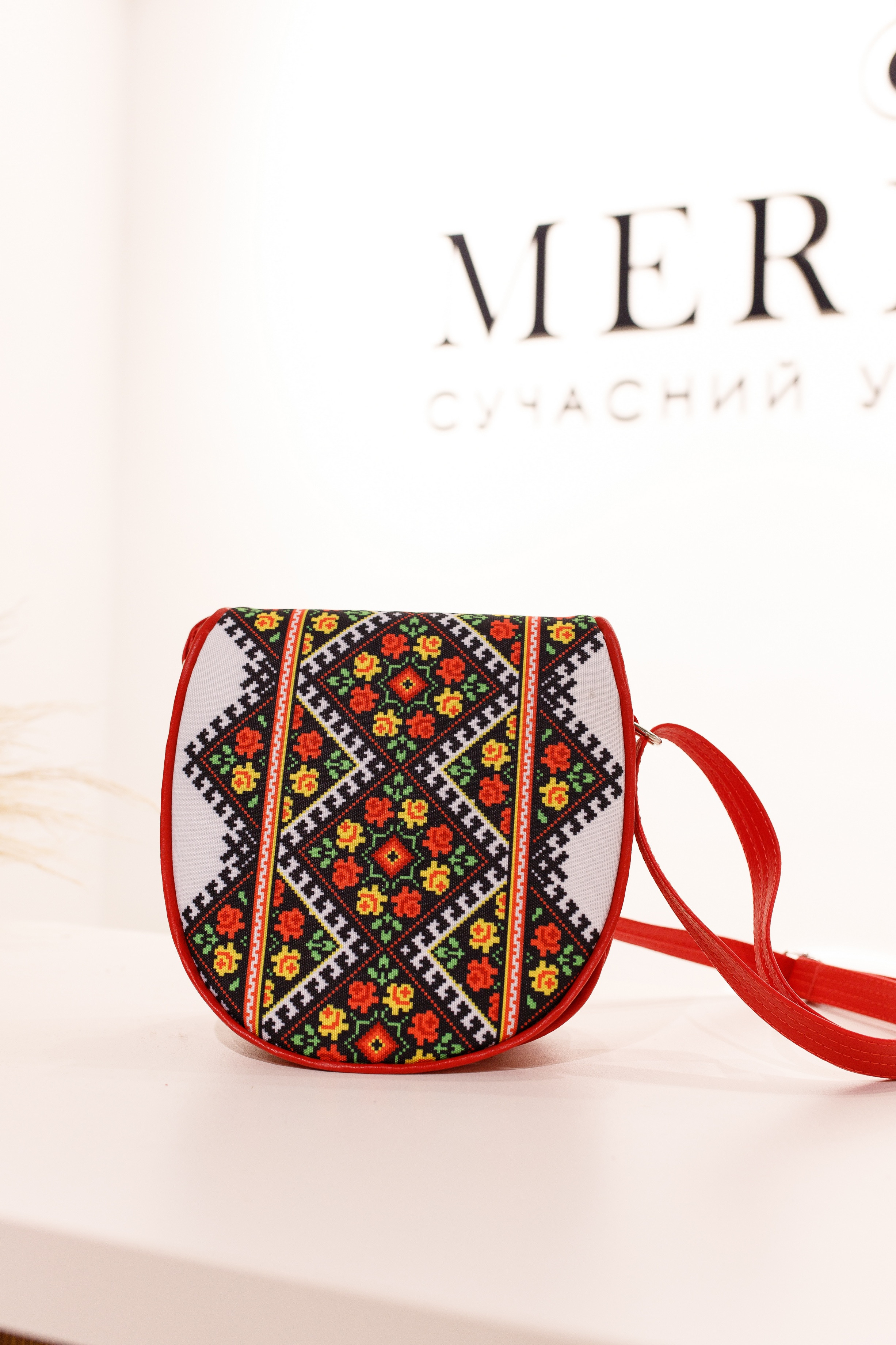 Молодіжна сумка Saddle Український орнамент квітковий