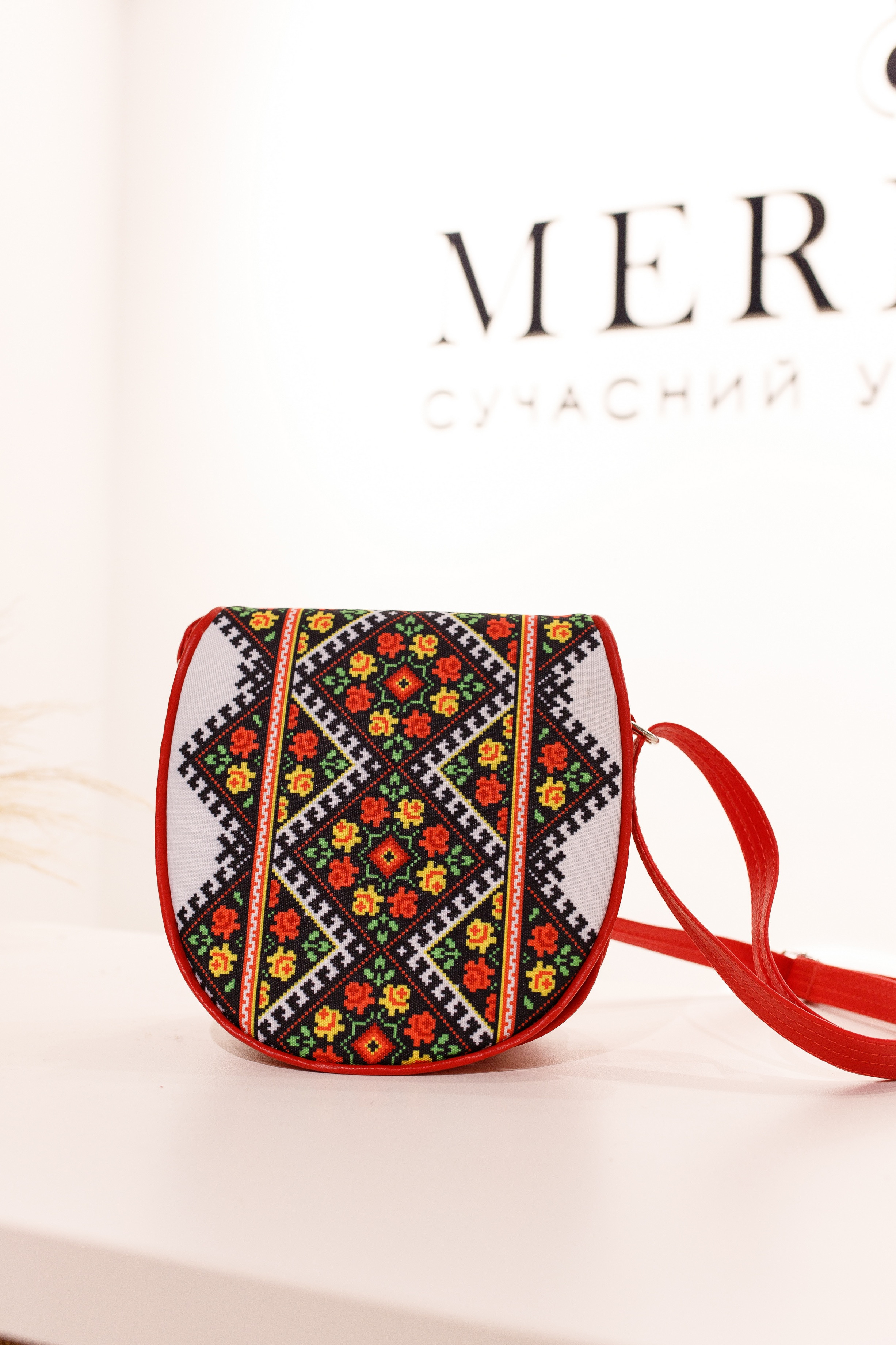 Молодіжна сумка Saddle Український орнамент квітковий