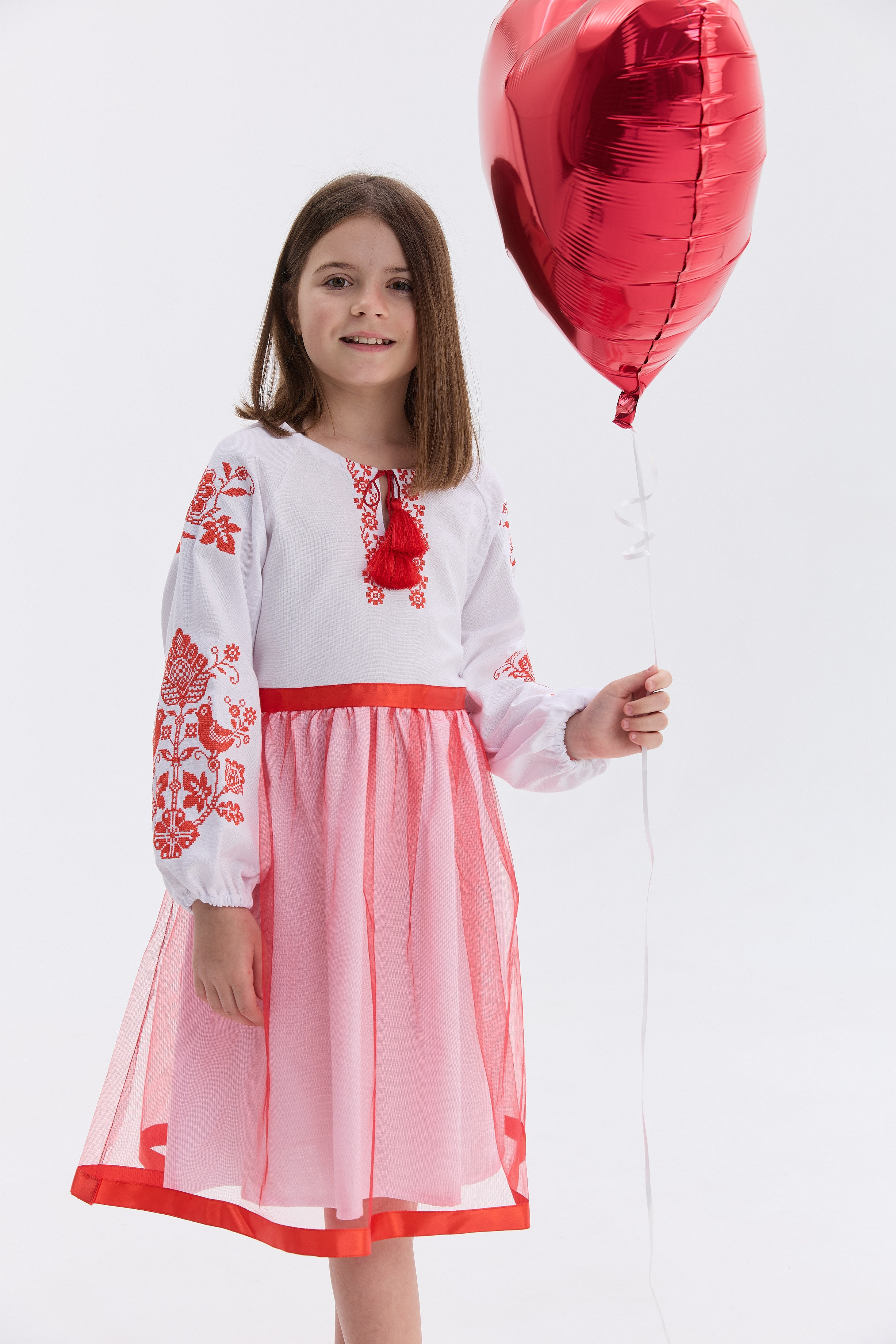 Вишита сукня для дівчинки Птахи