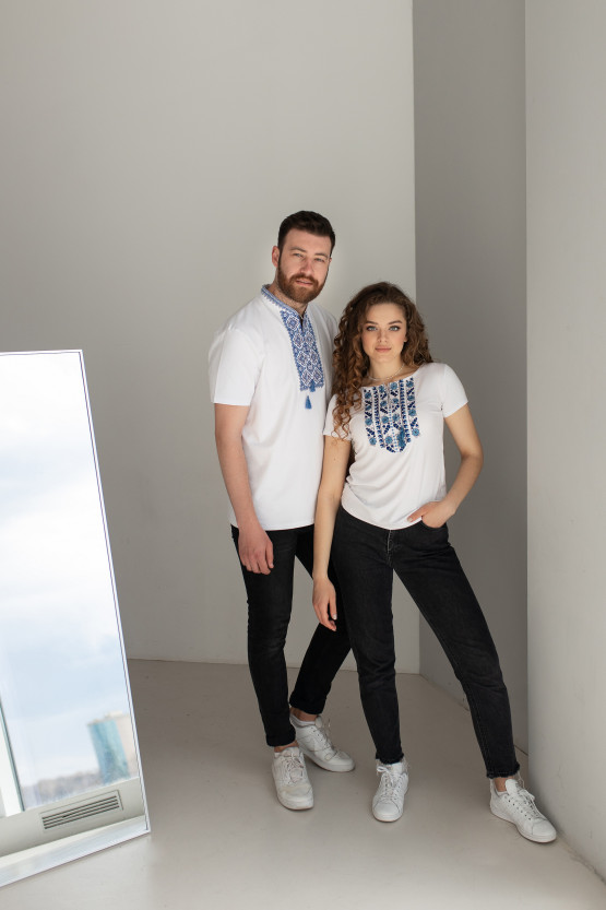 Футболки вишиванки для пари Експресія | mf098/jf042