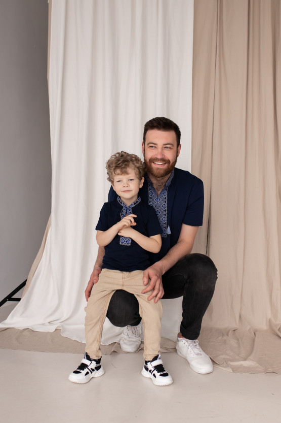 Футболки з вишивкою тато-син Козацька | mf152/df152