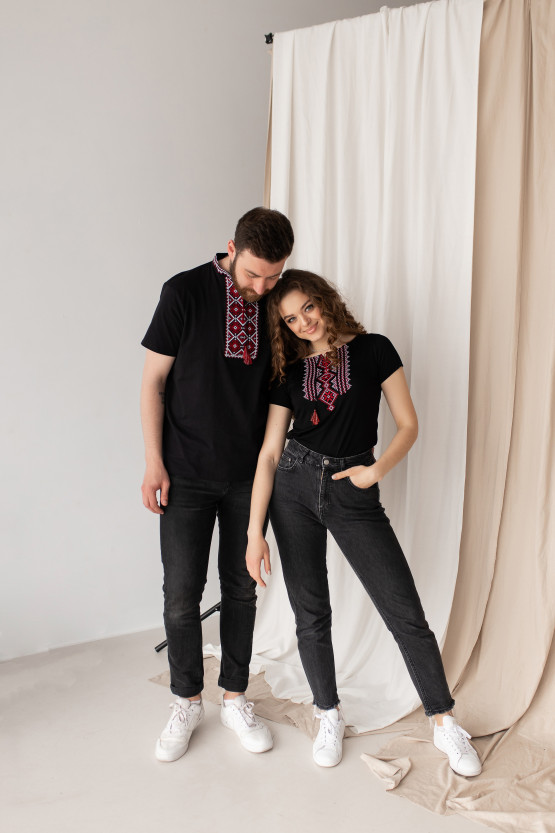 Футболки вишиванки для пари Гуцульські | mf160/jf0651