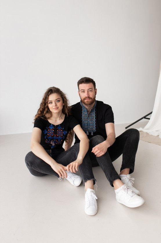 Футболки вишиванки для пари Елегія | mf161/jf094