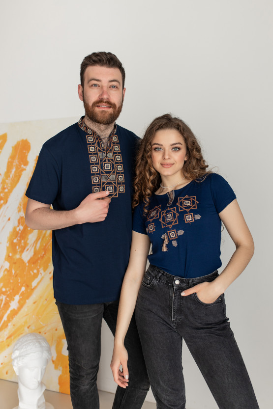 Футболки вишиванки для пари Оберіг | mf189/jf183