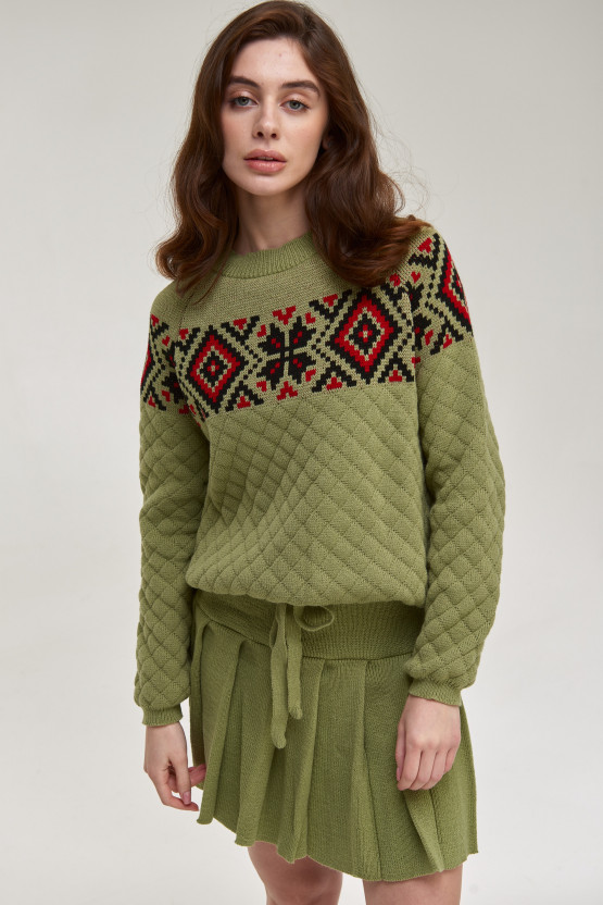 Костюм Меланка з міні спідницею | vj5119/vj8074