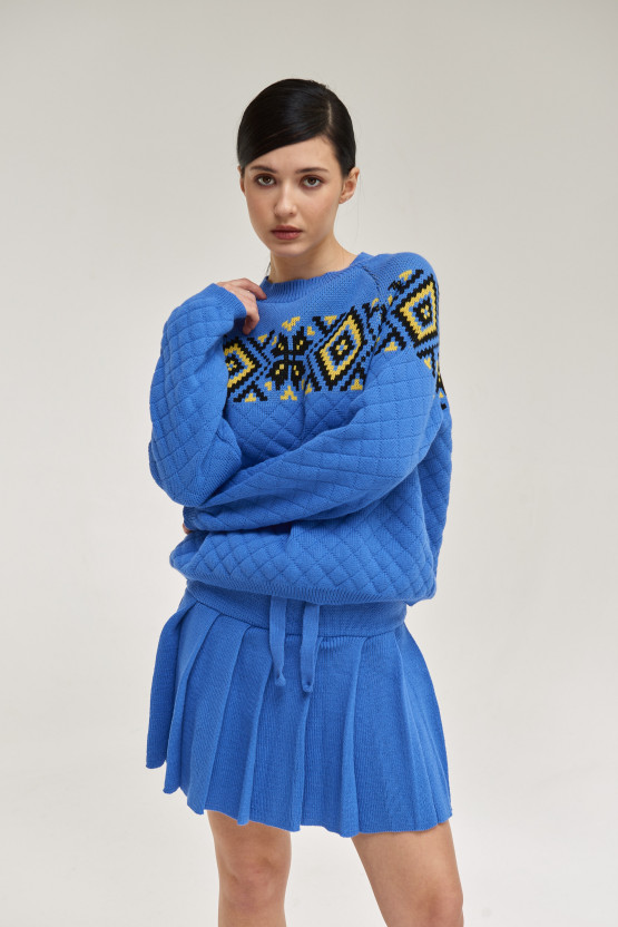 Костюм Меланка з міні спідницею | vj5120/vj8077