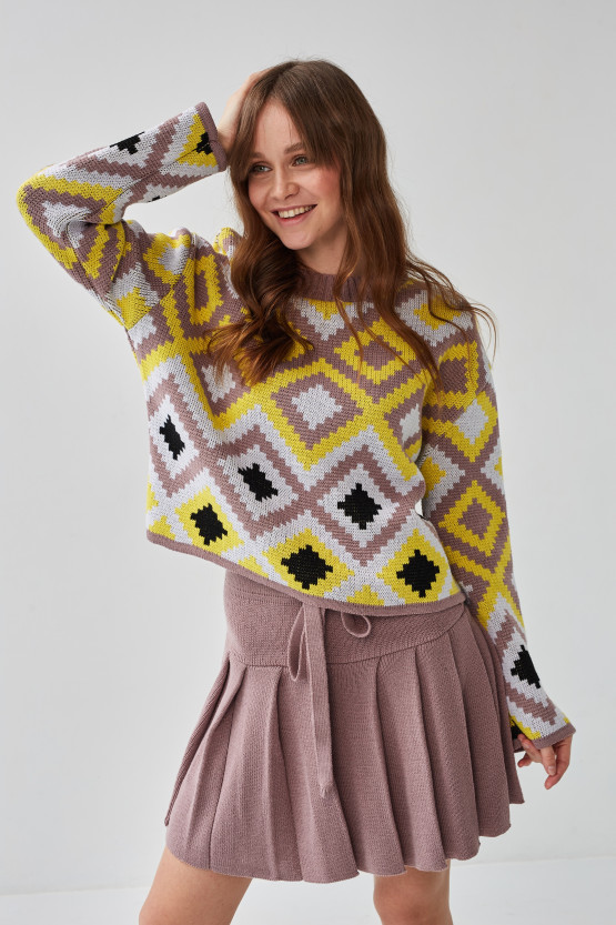 Костюм Лайт з міні спідницею | vj5223/vj8079