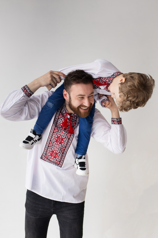 Комплект для тата та сина Орнамент класичний | mk008/kh001