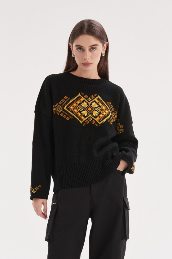 В'язаний джемпер Етно | vj5191