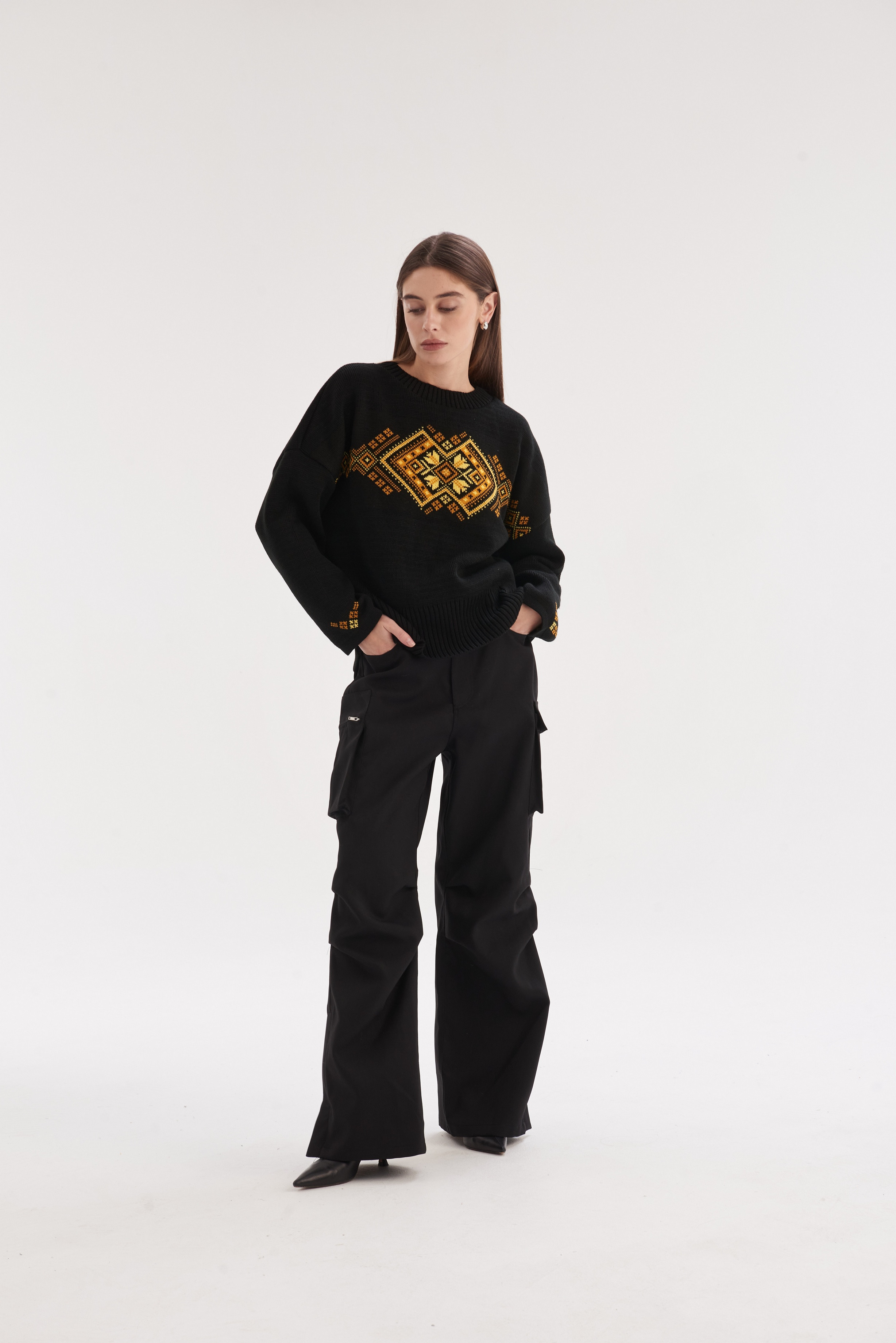 В'язаний джемпер Етно