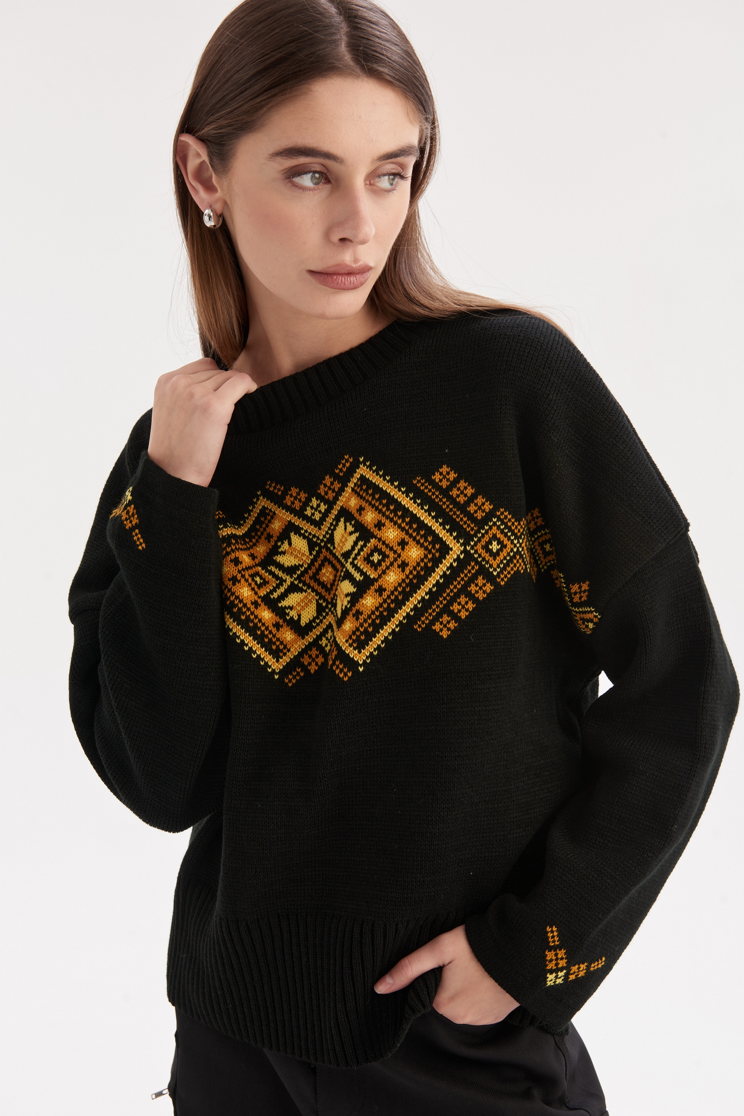 В'язаний джемпер Етно