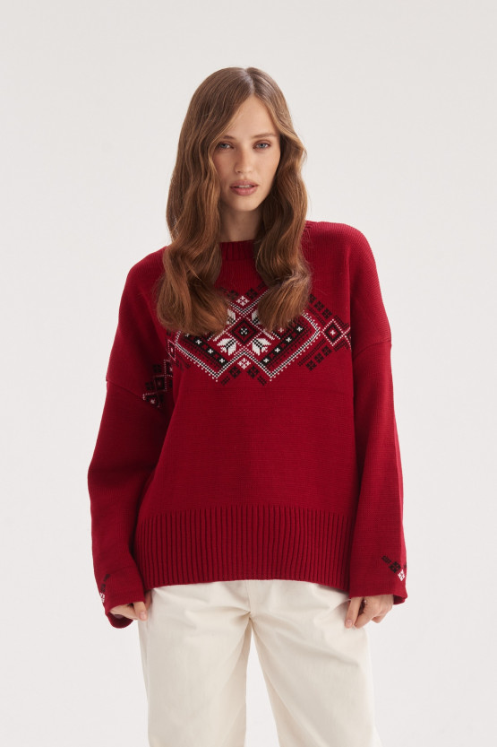 В'язаний джемпер Етно | vj5193