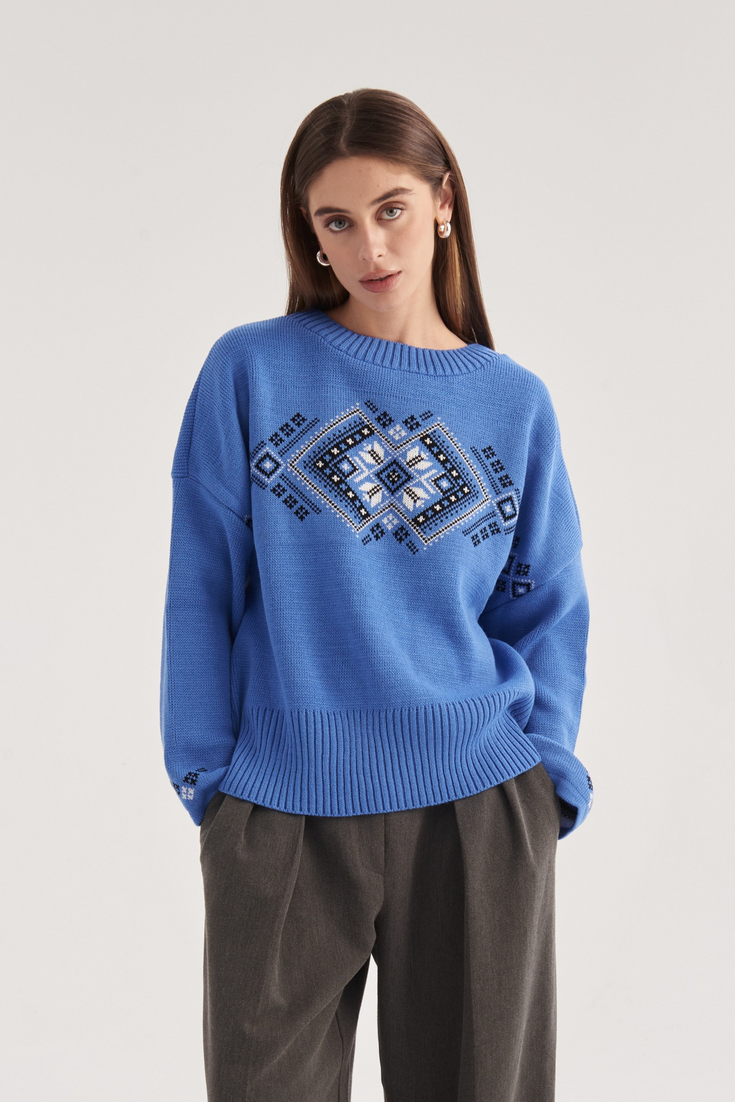 В'язаний джемпер Етно