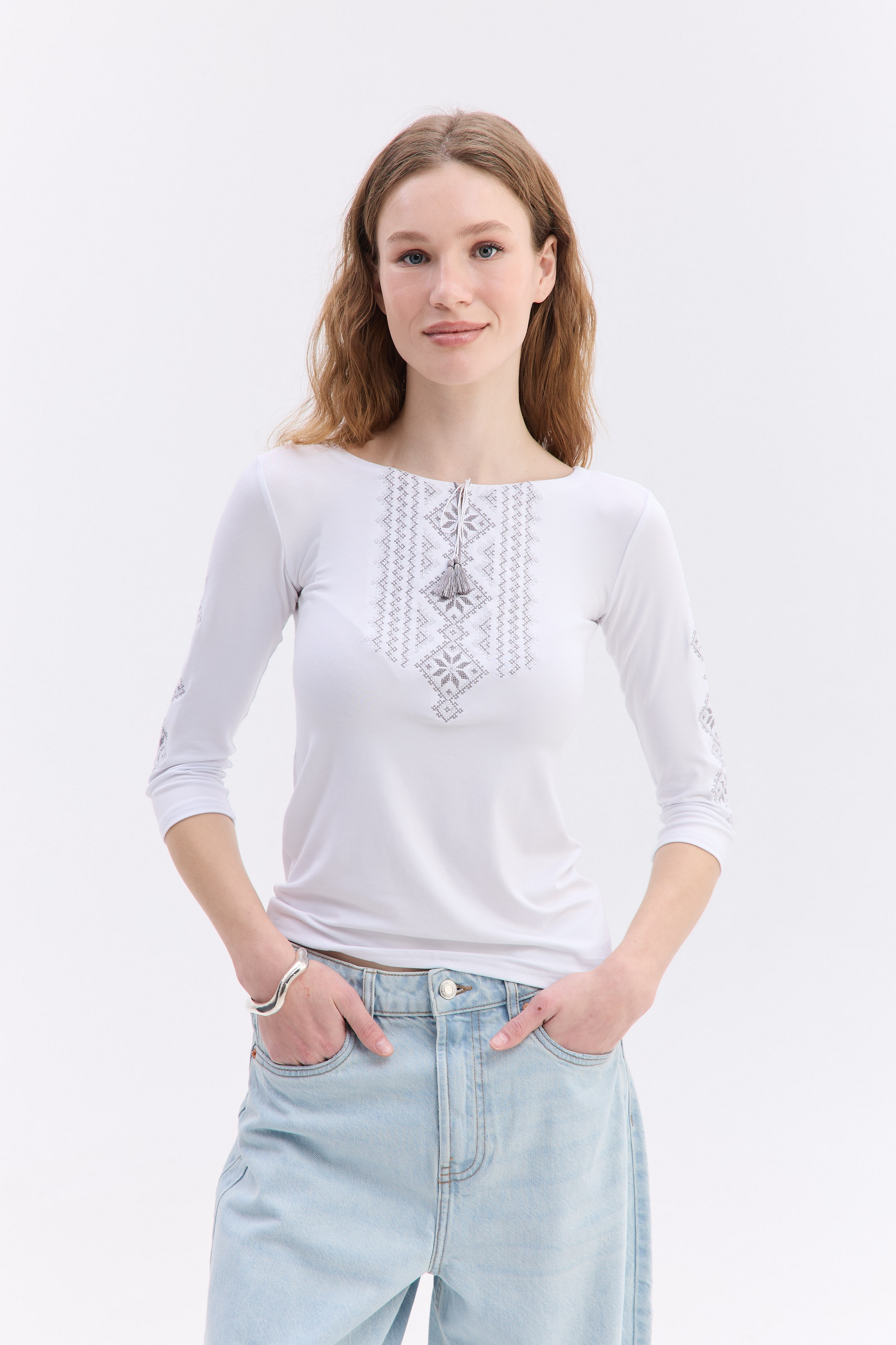 Жіноча трикотажна вишиванка Гуцулка