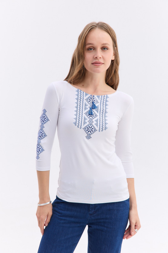 Жіноча трикотажна вишиванка Гуцулка | jdf081