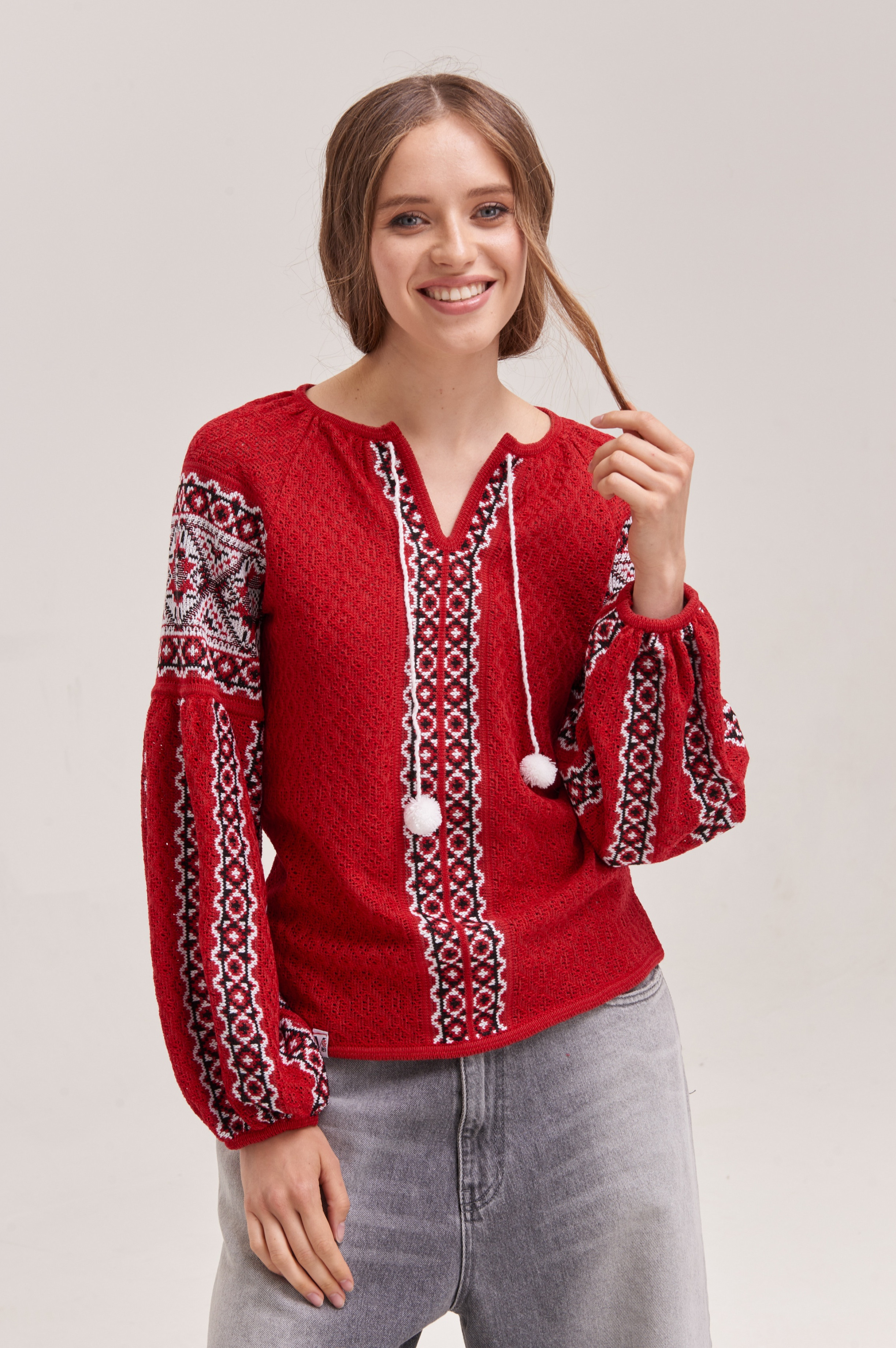 В'язана блуза Червона рута