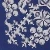Тканина синя, орнамент білий